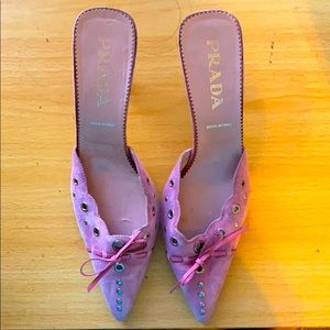 Vintage Pink Prada Heels size 39.5  (US 9.5) 💕